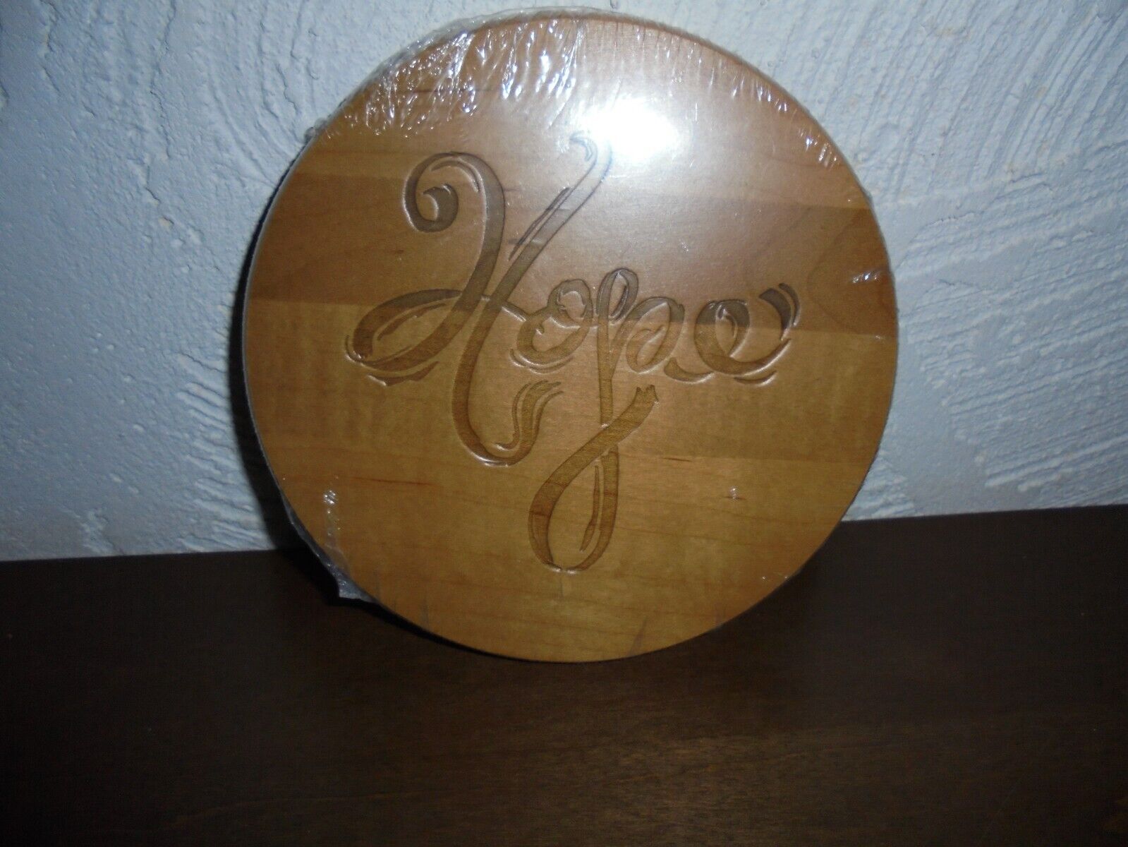 LONGABERGER 2010 SMALL HORIZON OF HOPE Engraved Warm brown WOODCRAFTS LID
