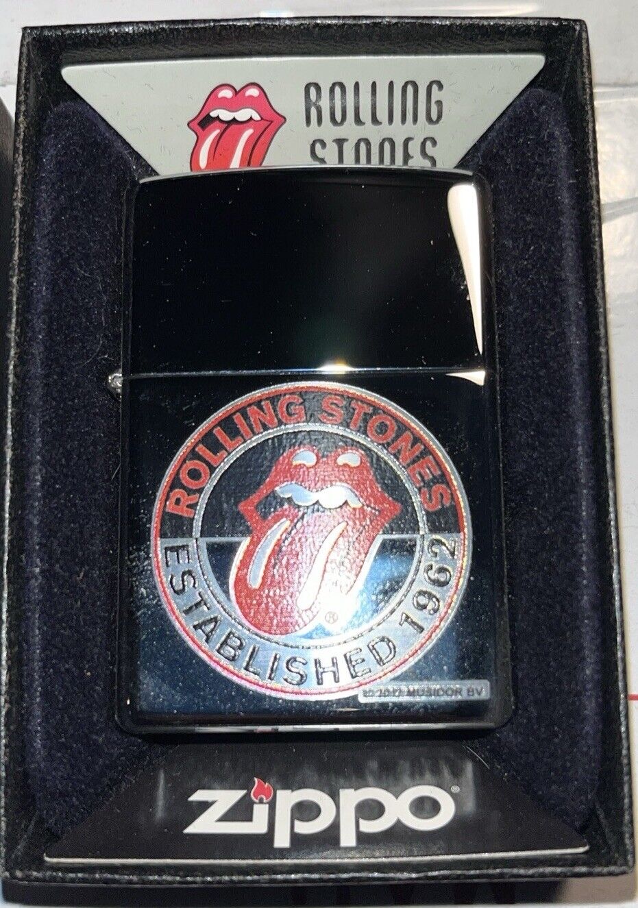 New The Rolling Stones Established 1962 Zippo - original box with Stickers