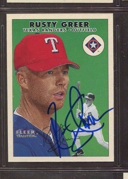 Rusty Greer 2000 Fleer Tradition signed auto autographed card Rangers