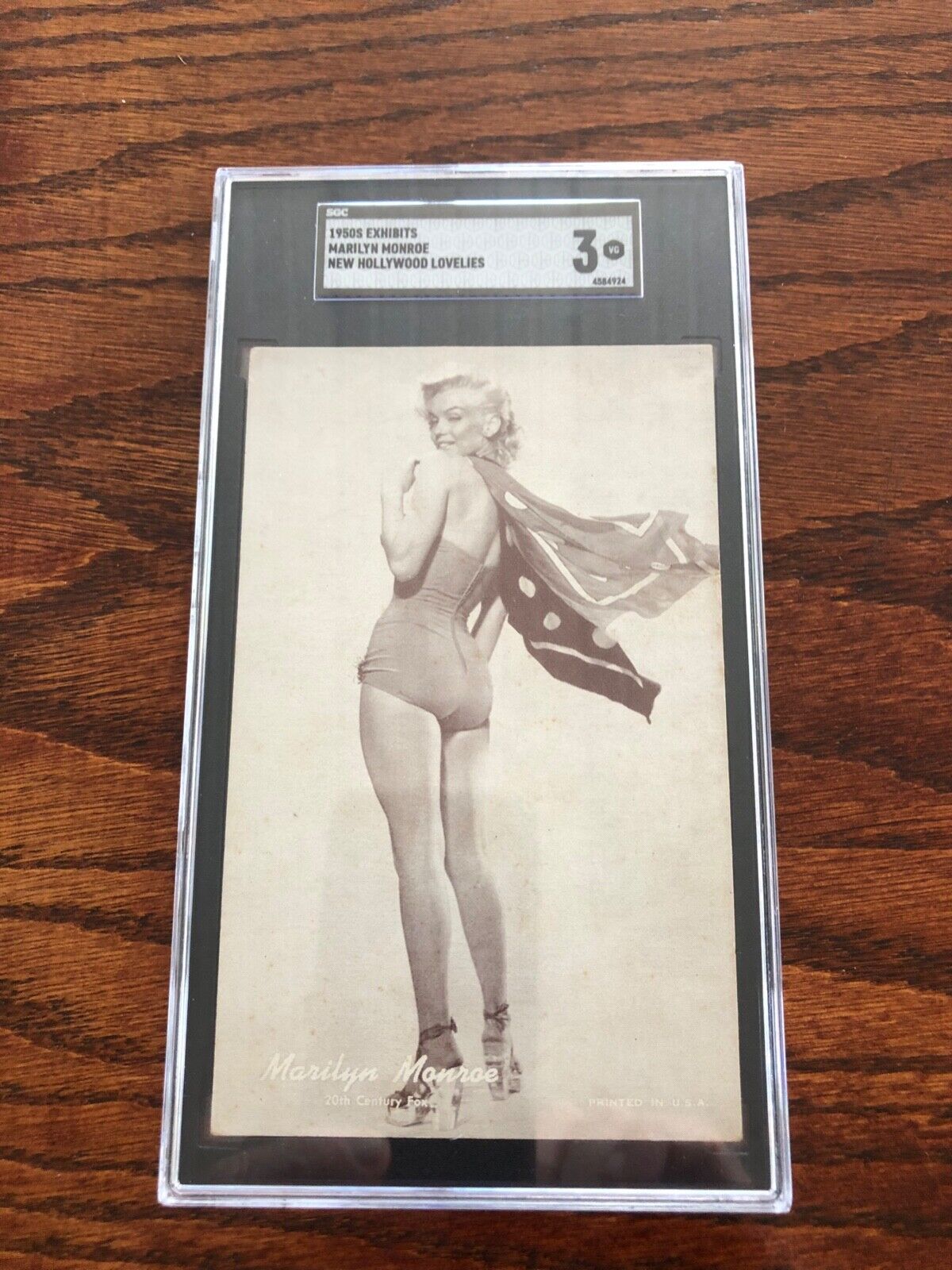 RARE ORIGINAL VINTAGE Marilyn Monroe 1947-1966 Exhibit Supply Co.  Card SGC 3