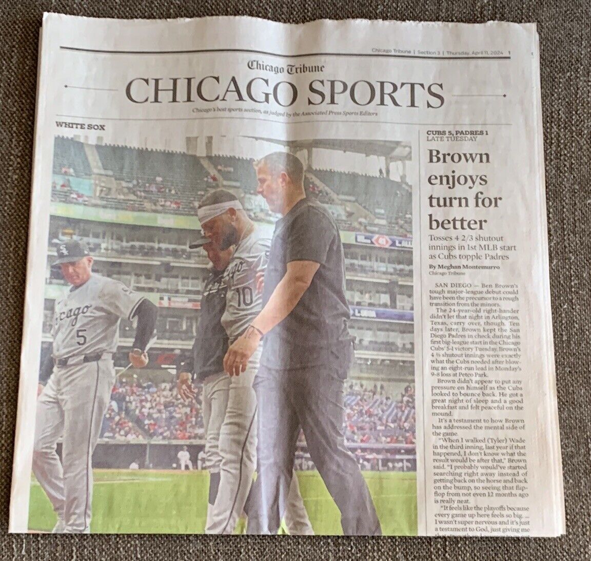 Yoan Moncada Chicago White Sox - Chicago Tribune - April 11, 2024