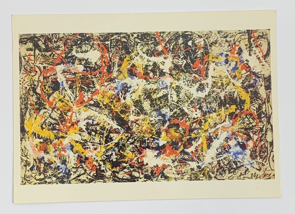 Jackson Pollock Convergence Art Postcard 1986 The Buffalo Fine Arts Academy
