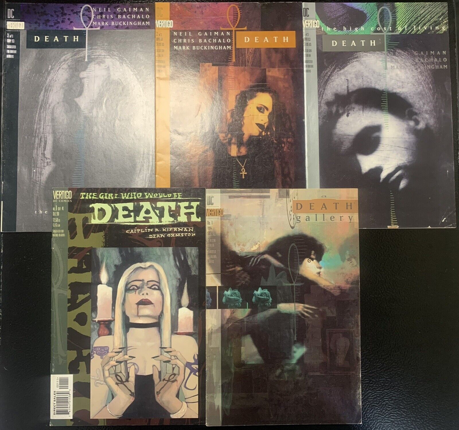 Death Comic Lot (5 Books) High Cost Of Living 1-3 Gallery The Girl Who Would Be