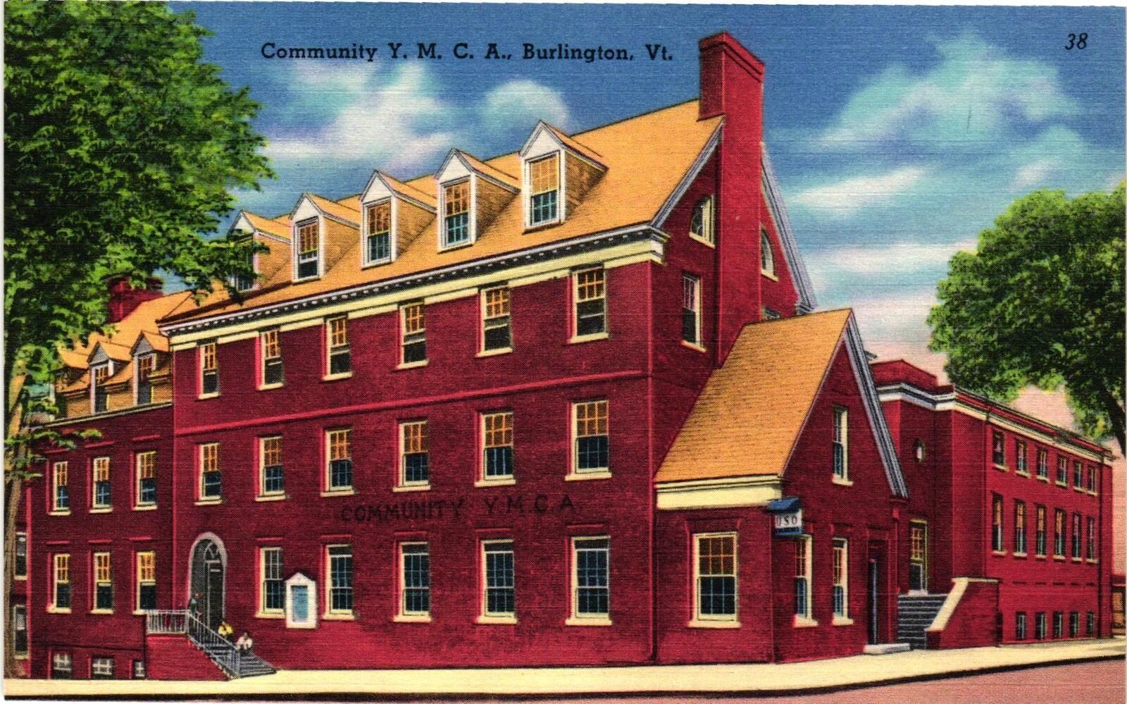Vintage Postcard- COMMUNITY Y.M.C.A., BURLINGTON, VT.