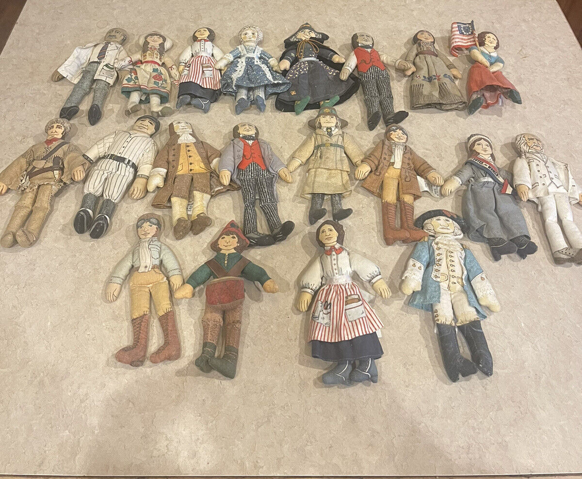 20 Vintage Hallmark Famous American Cloth Dolls from 1979
