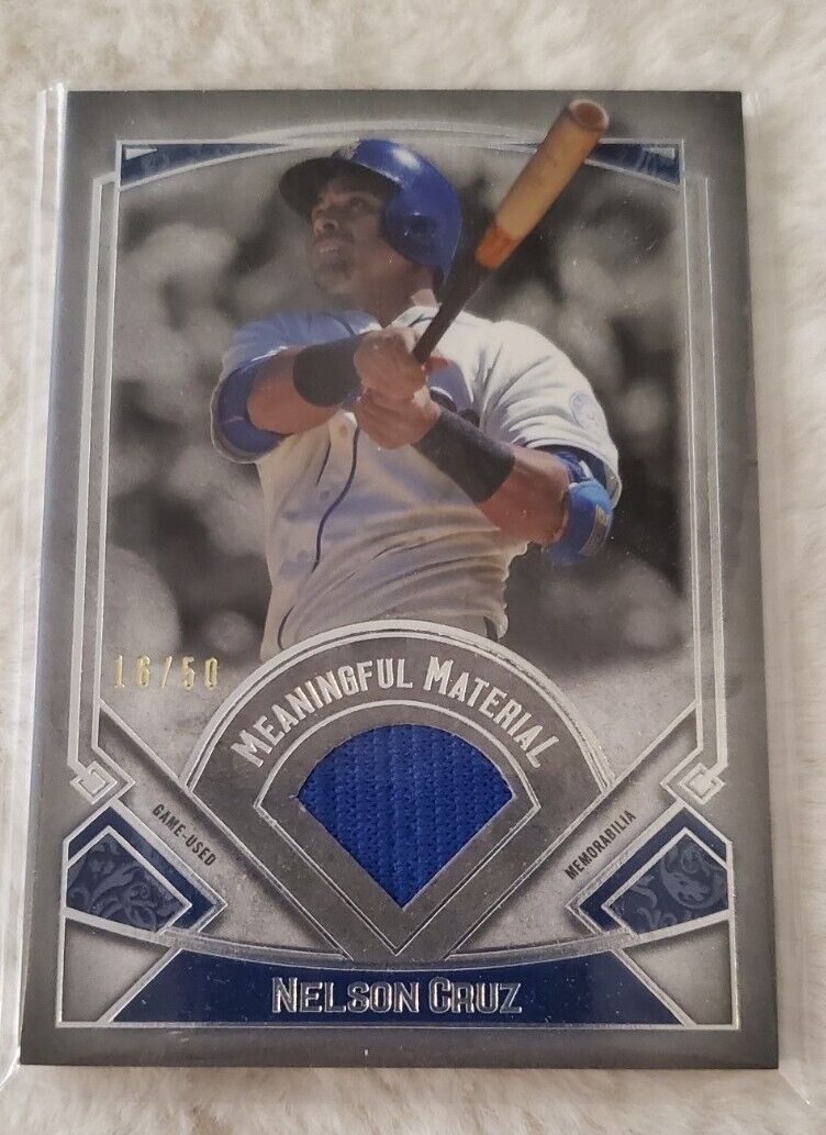 2017 Topps Museum Nelson Cruz 16/50 Game Used Meaningful Material
