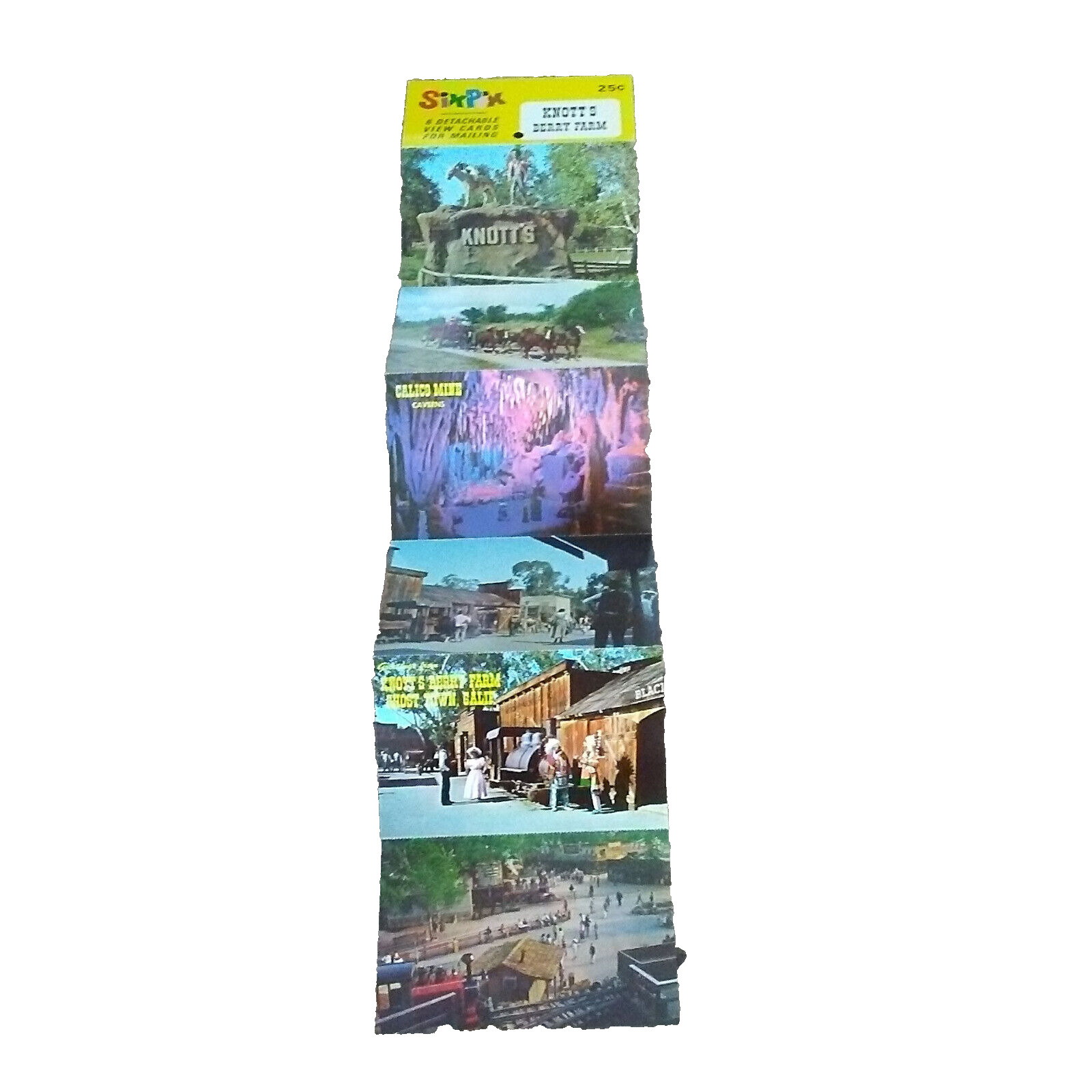 Knott's Berry Farm 6 Detachable View Cards Postcards Sixpix SP22 UNUSED