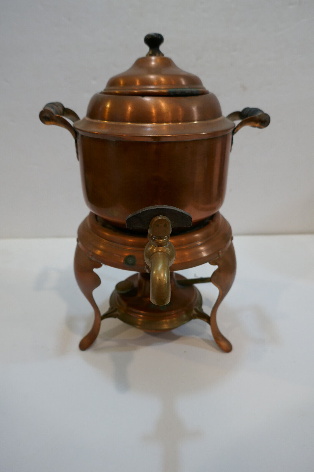 Vintage Manning Bowman Meteor Copper Coffee Or Tea Pot Rare percolator W Burner