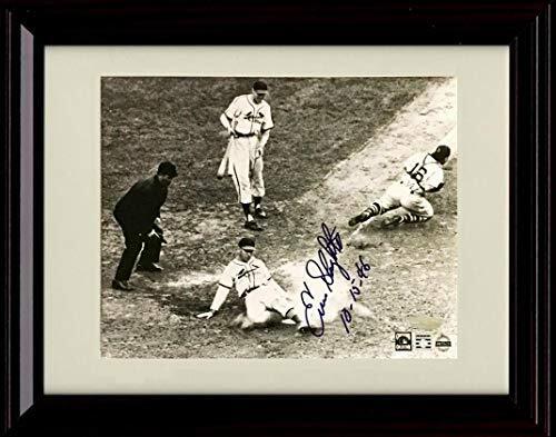 Gallery Framed Enos Slaughter Autograph Replica Print - Safe at Home 1946 World