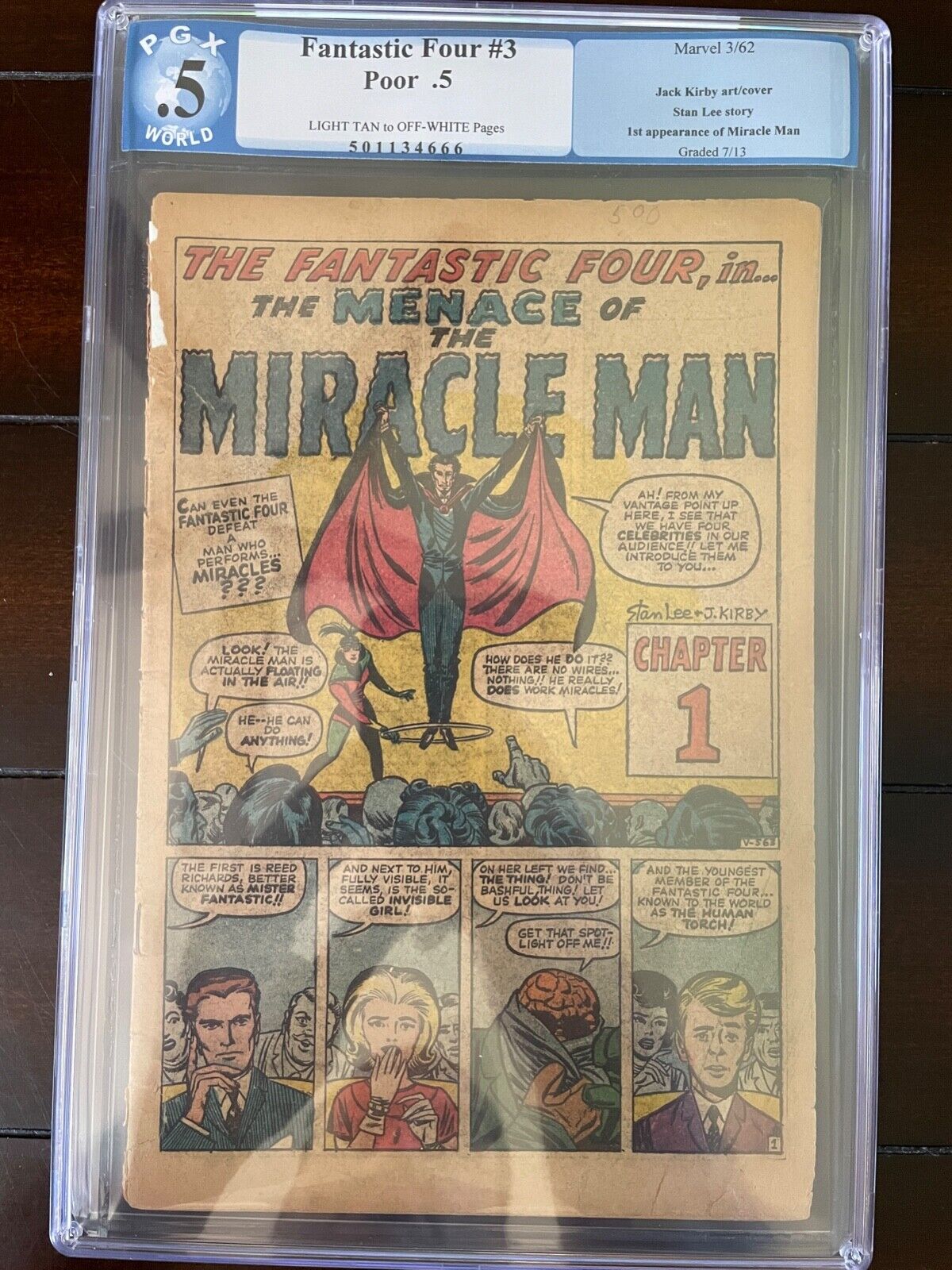 Fantastic Four 3 PGX 0.5 1st Miracle Man Coverless Low Grade Marvel RC1-5