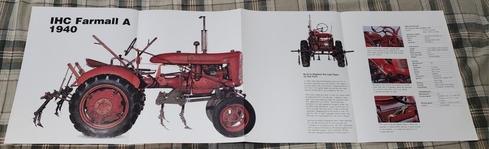 NEAT ~ IHC International Harvester Farmall Farm Tractor Poster Print ~ CLOSE UP