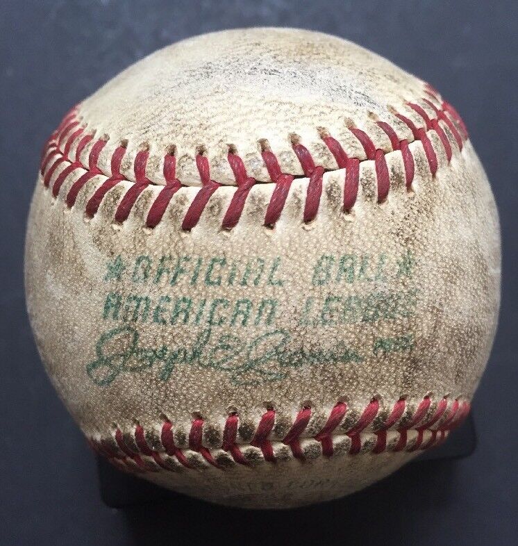1968 A.L Baseball Joseph Cronin Game Used Yankee Stadium Mickey Mantle Ball Boy