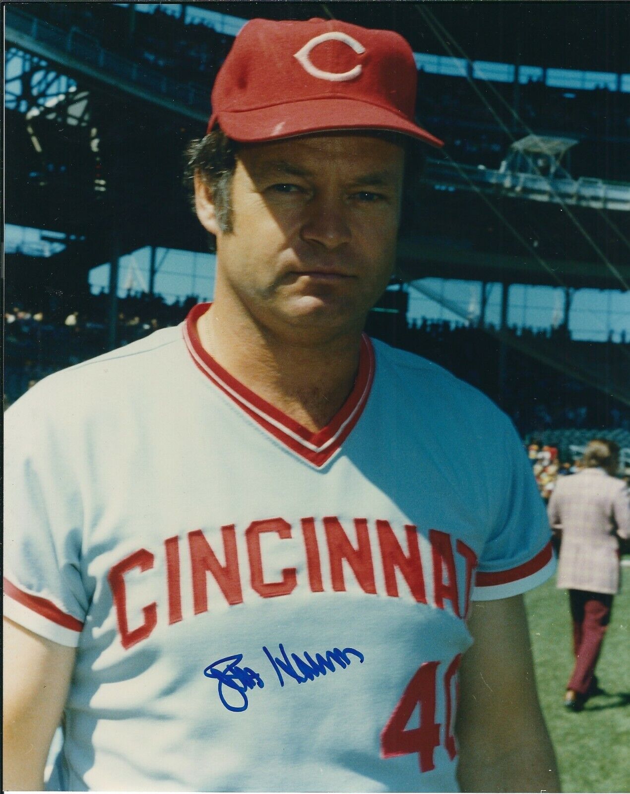 Autographed 8X10 JOE HOERNER Cincinnati Reds Photo - COA 
