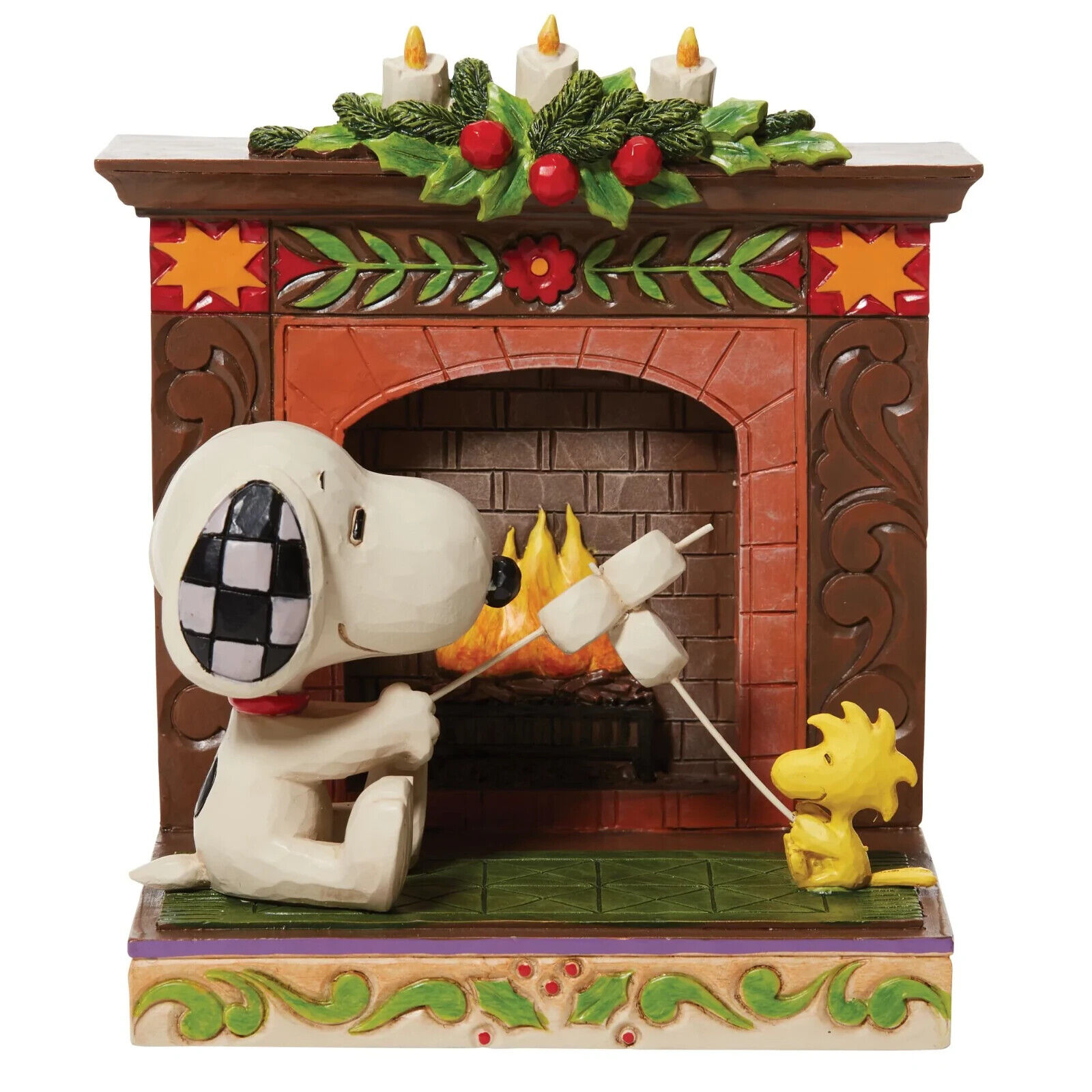 Jim Shore Peanuts SNOOPY AND WOODSTOCK FIREPLACE-FRIENDSHIP BY FIRESIDE 6010325