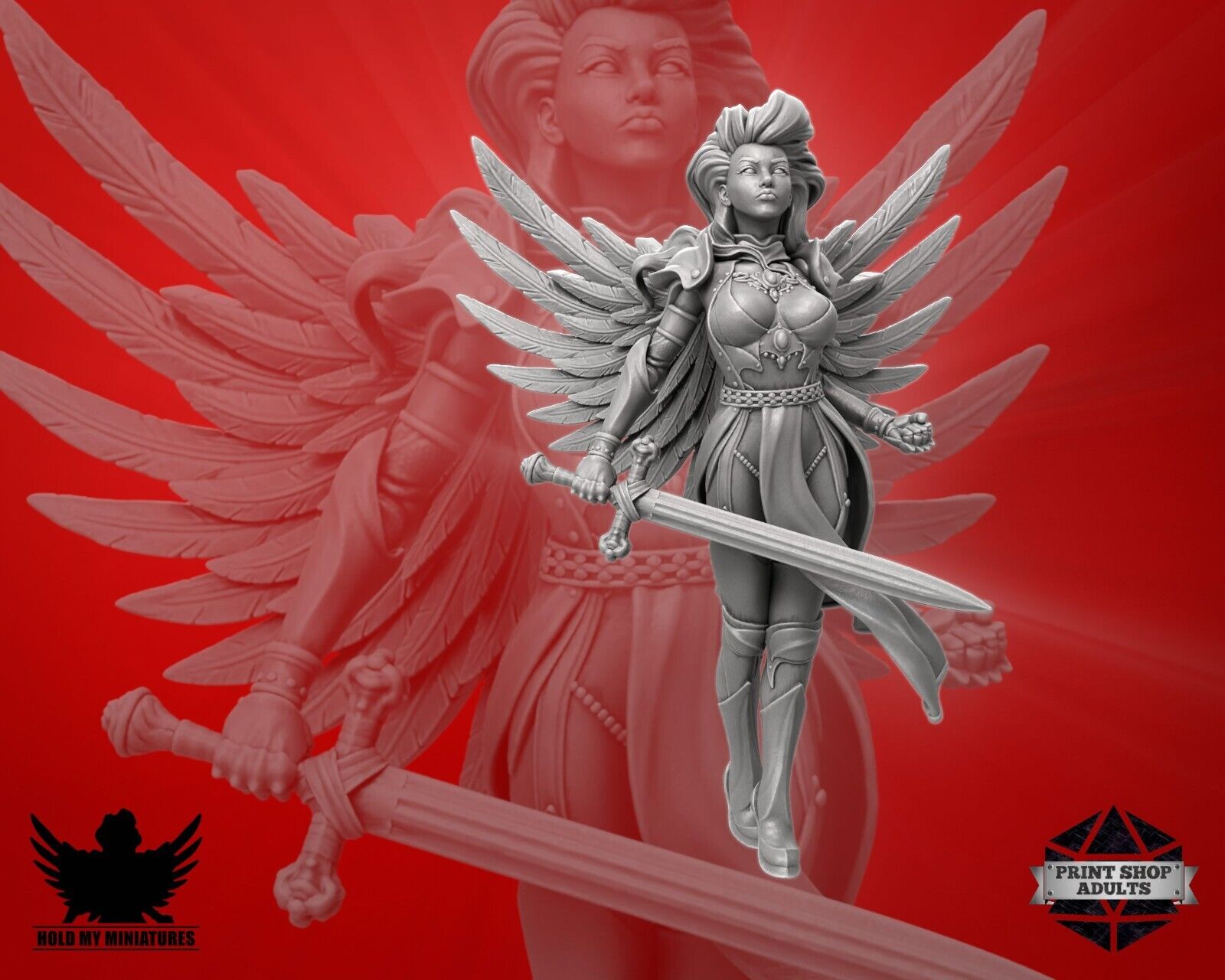 Angel Warrior Miniature Aasimir Paladin Sexy High Fantasy Figure Sfw 2 15/16in