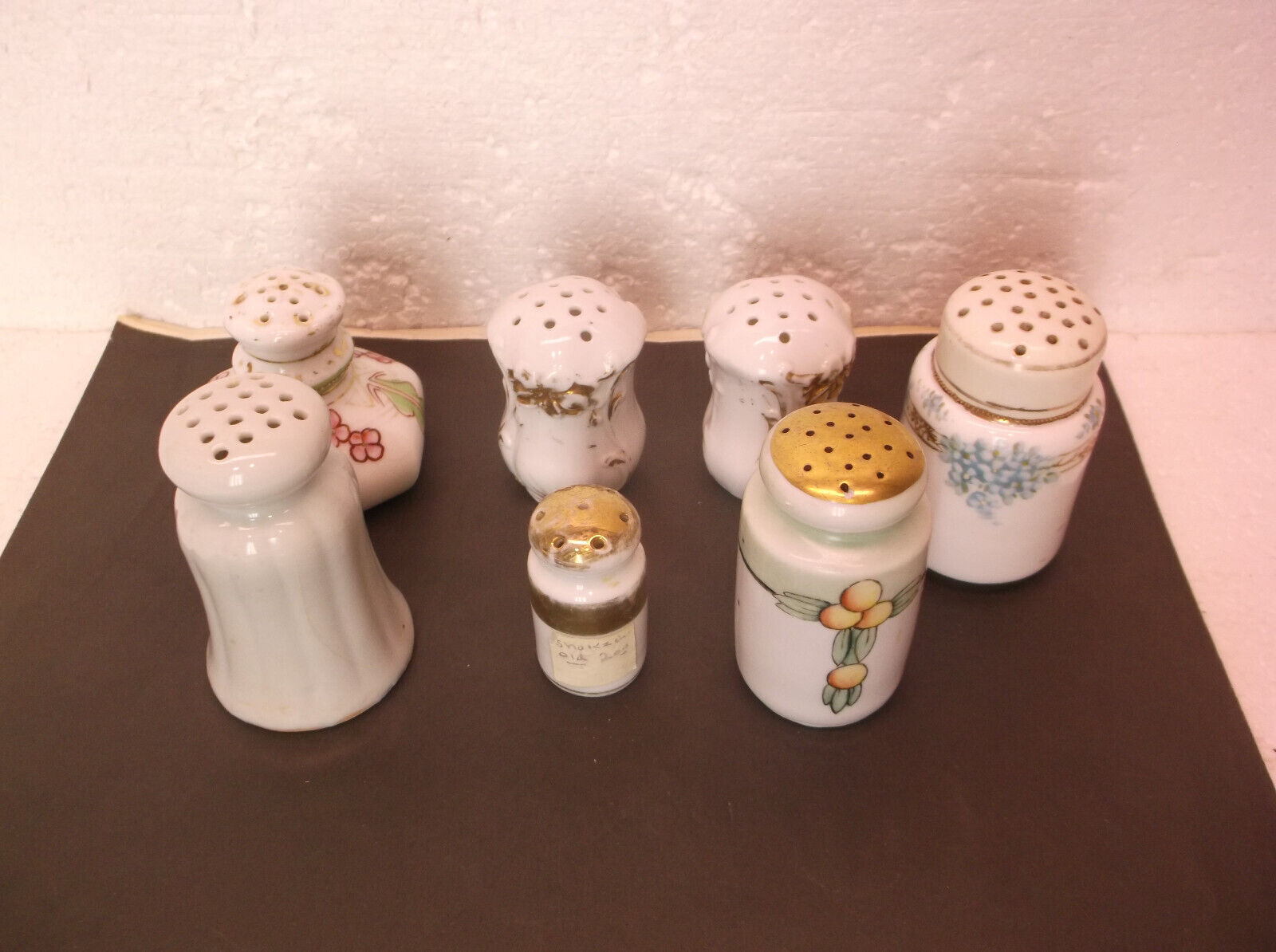 Vintage Salt & Pepper Shaker Collection White Gold Porcelain Ceamic