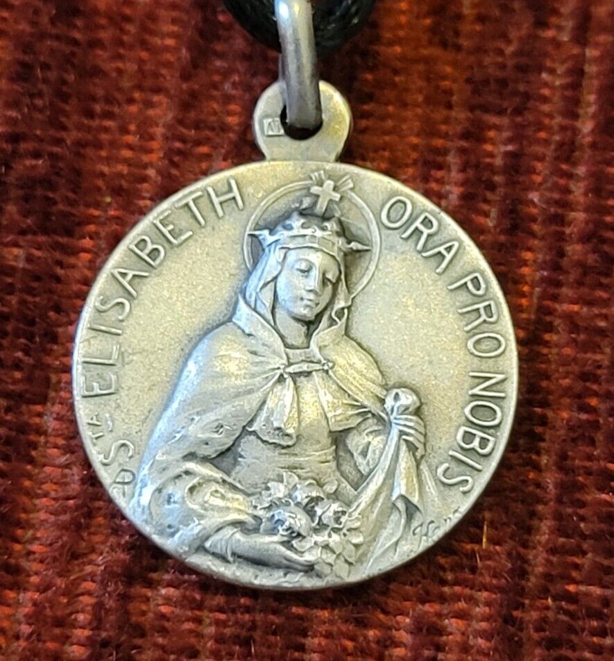 St. Elizabeth Vintage & New Sterling Medal France Catholic Patron of Brides