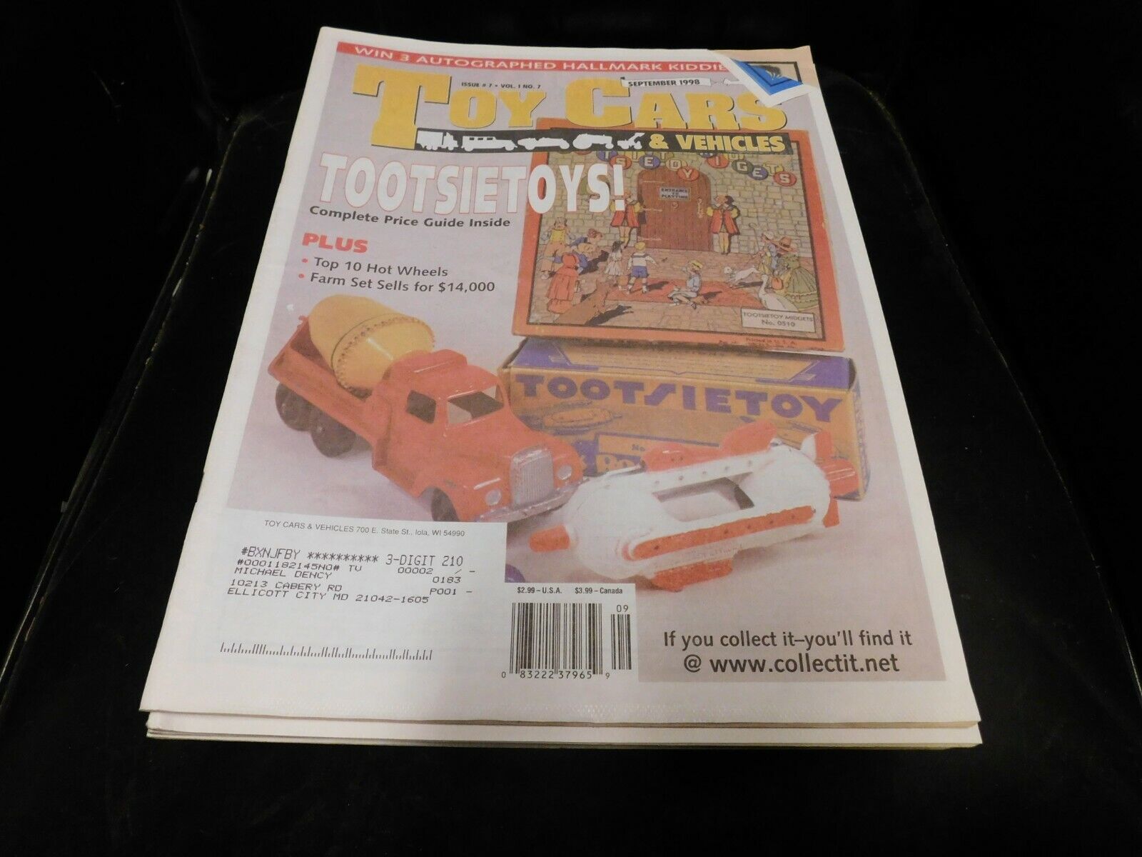 Toy Cars & Vehicles Magazine Large Newspaper Edition September 1998 Tootsietoys