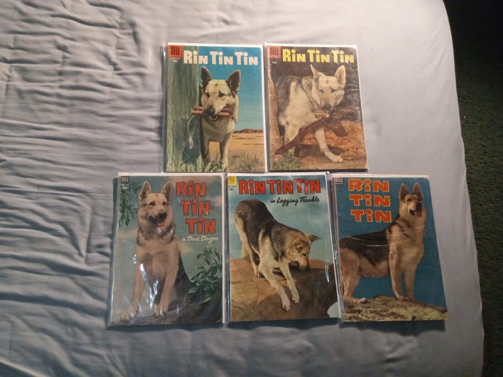 Dell Comics Rin Tin Tin 1,2,4,11,12 Lot Of 5 Key Issue Golden Age VG+ To FN Rare