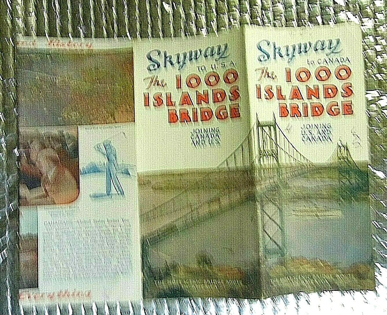 Late 30\'s Travel Brochure Skyway To USA 1000 Island Bridge Joining Canada Bridge