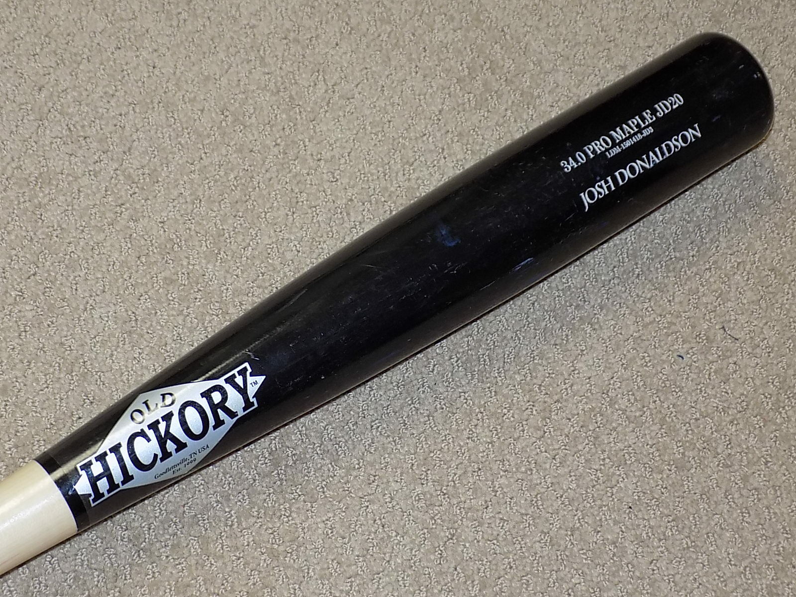 Josh Donaldson Maple Old Hickory Game Used Bat 2015 Toronto Blue Jays AL MVP