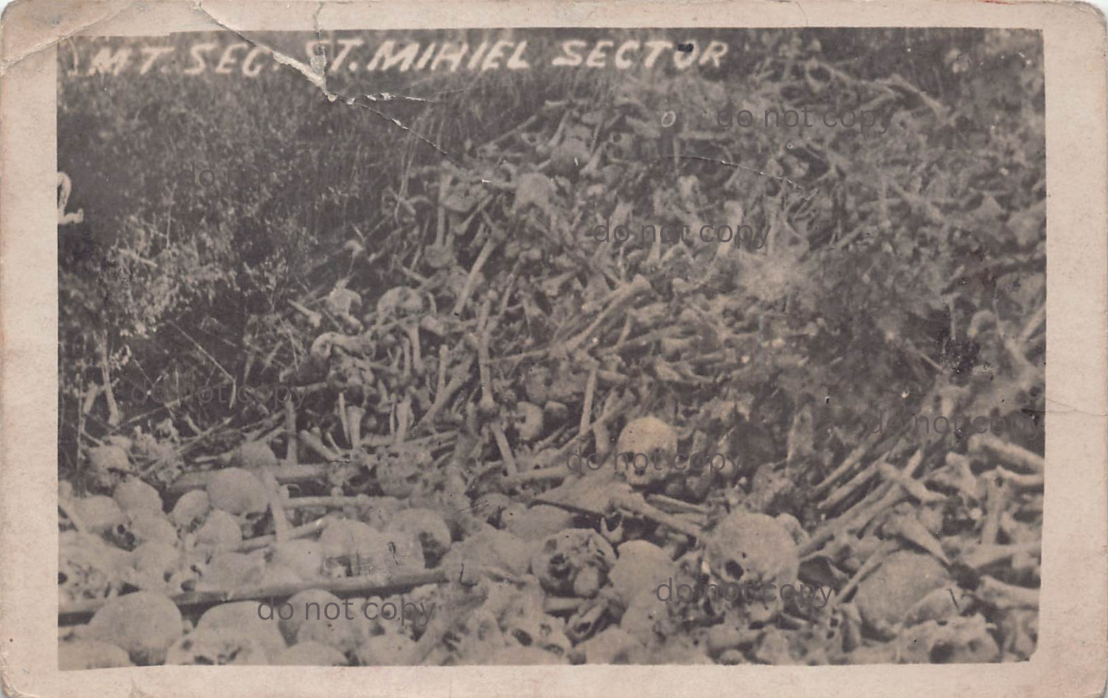 RPPC WWI St Mihiel Meuse-Argonne Post Mortem Military Photo Vtg Postcard A22