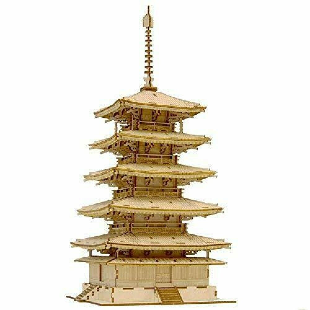 Wooden Art ki-gu-mi five-storied pagoda 792158528078 Azone International