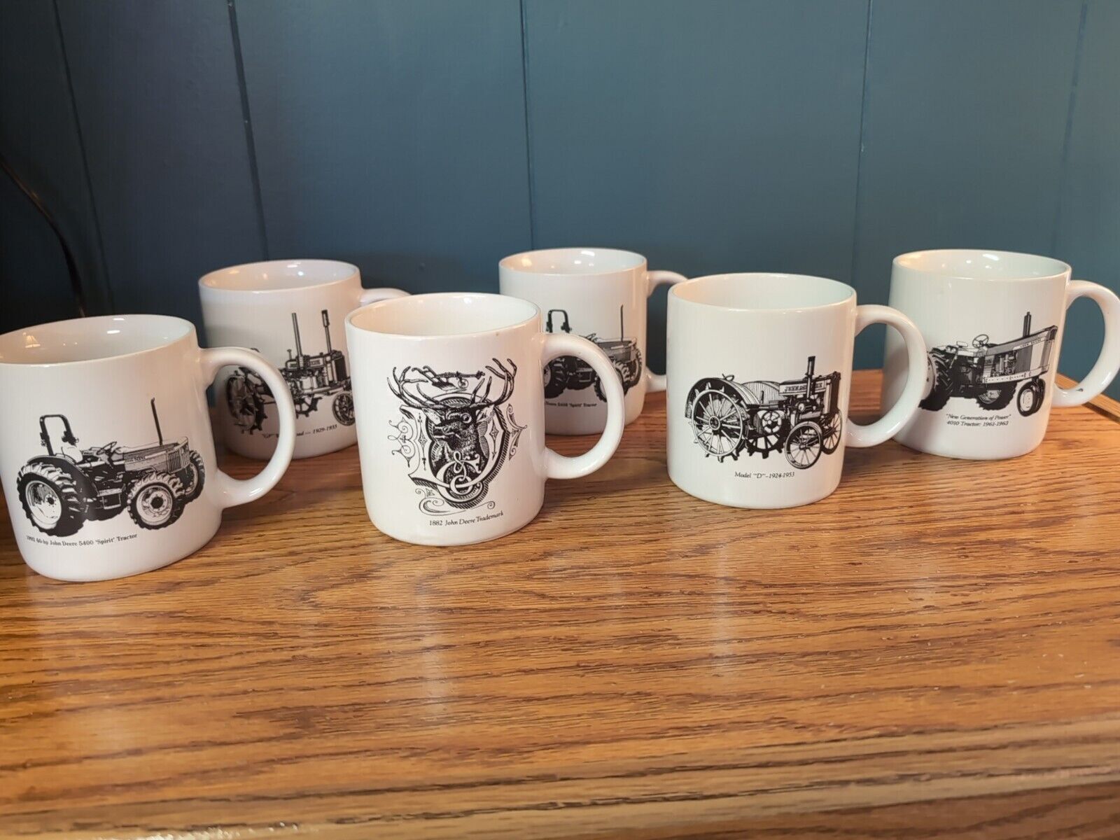 6 Vintage 1989 John Deere Coffee Mugs \