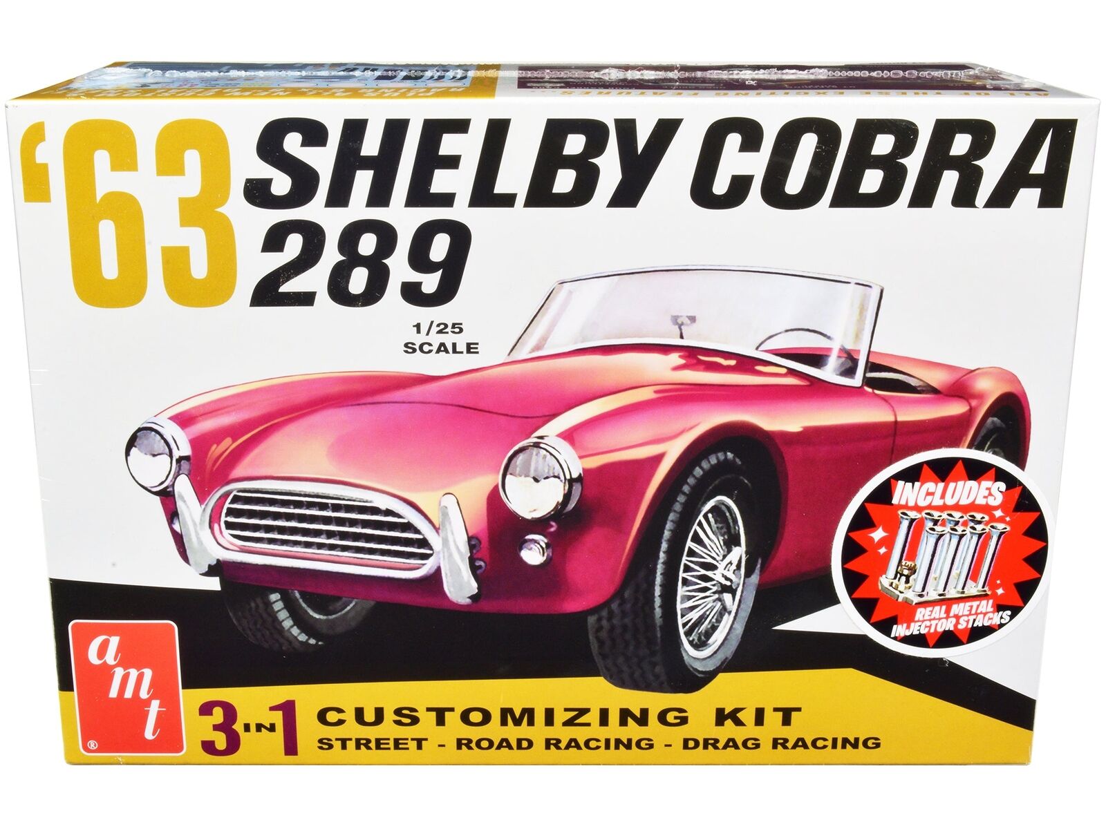 Skill 2 Model Kit 1963 Shelby Cobra 289 3 in 1 Kit 1/25 Scale Model