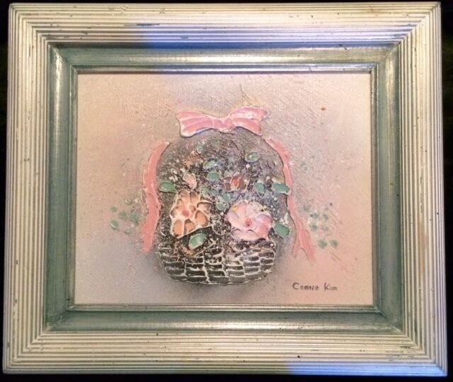 Vintage oil Painting By Connie Kim.  Circa 1990.