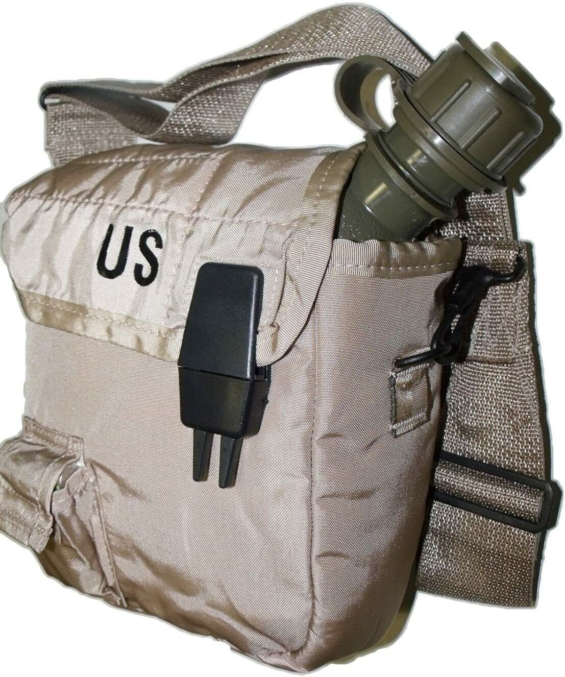 New-US GI 2 Qt Canteen with Carrier/Cover and Shoulder Strap,Un-Issued Surplus 