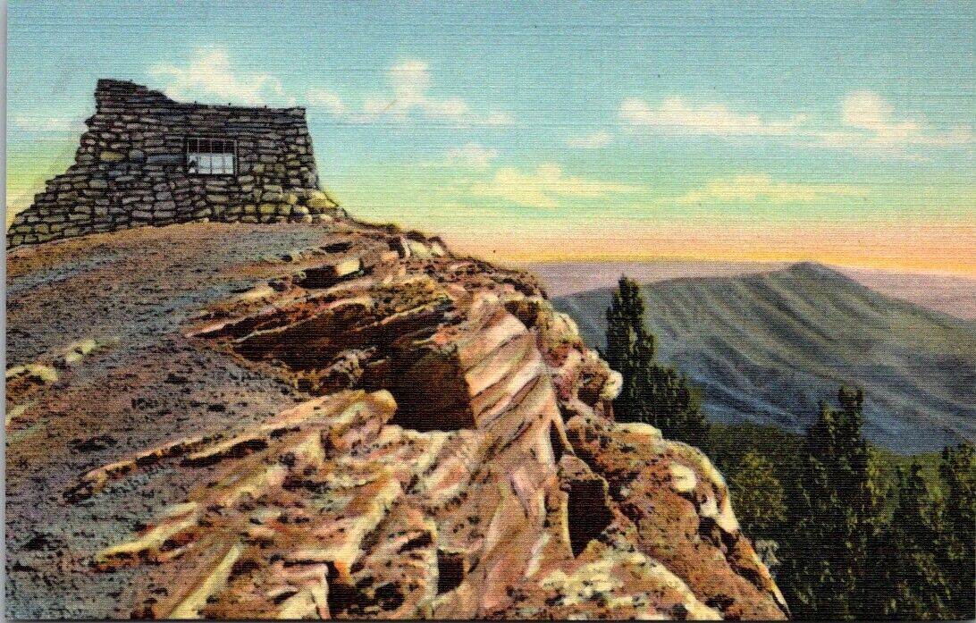 Albuquerque, New Mexico NM View from Kiwanis Point Sandia Mts. Vintage Postcard