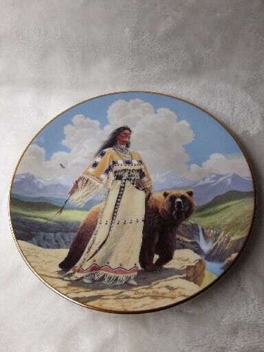 Hamiltion Plate  Girl with  Bear  Signed David Wright P LMK ate # 07763c