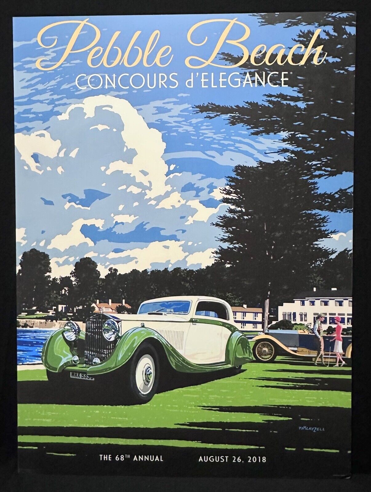 2018 Pebble Beach Concours Poster 1935 Rolls-Royce Phantom II Streamline Coupé