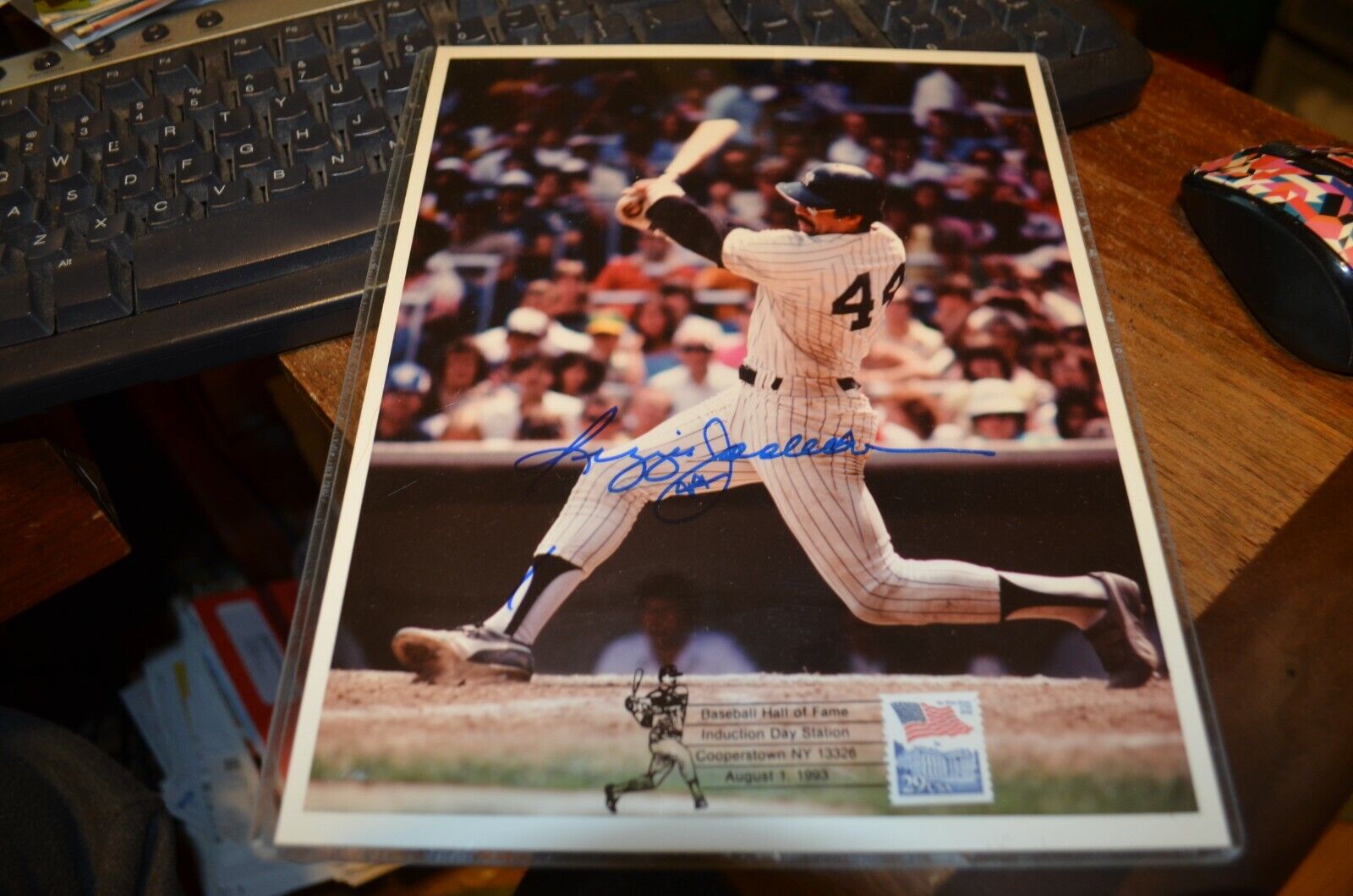 Reggie Jackson 1993 HOF AUTOGRAPHED 8 x 10 Photo, New York Yankees, w/COA