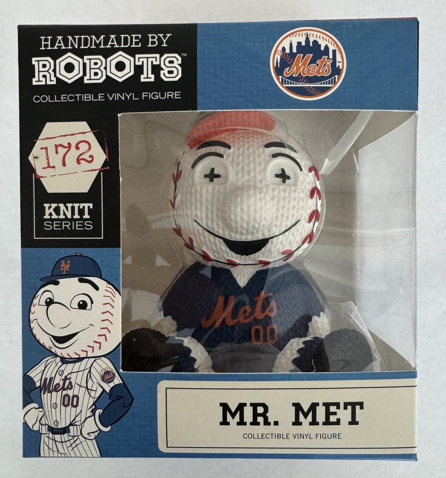Handmade By Robots Collectible Vinyl Figure Mr. Met (#172) MLB NY Mets. Queens