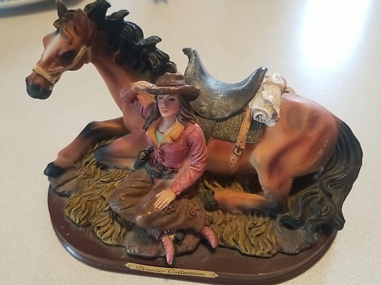 VINTAGE PREMIER COLLECTION Horse And Girl Figurine