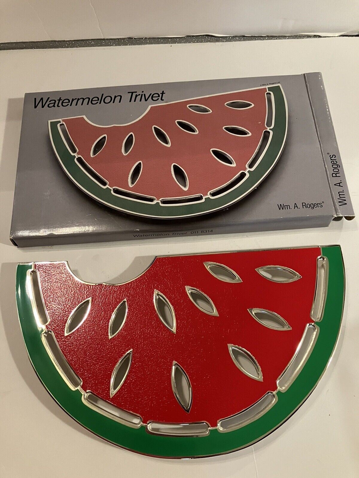 Vintage WM. A. Rogers Oneida Silversmiths LTD Watermelon Trivet/Wall Hanging