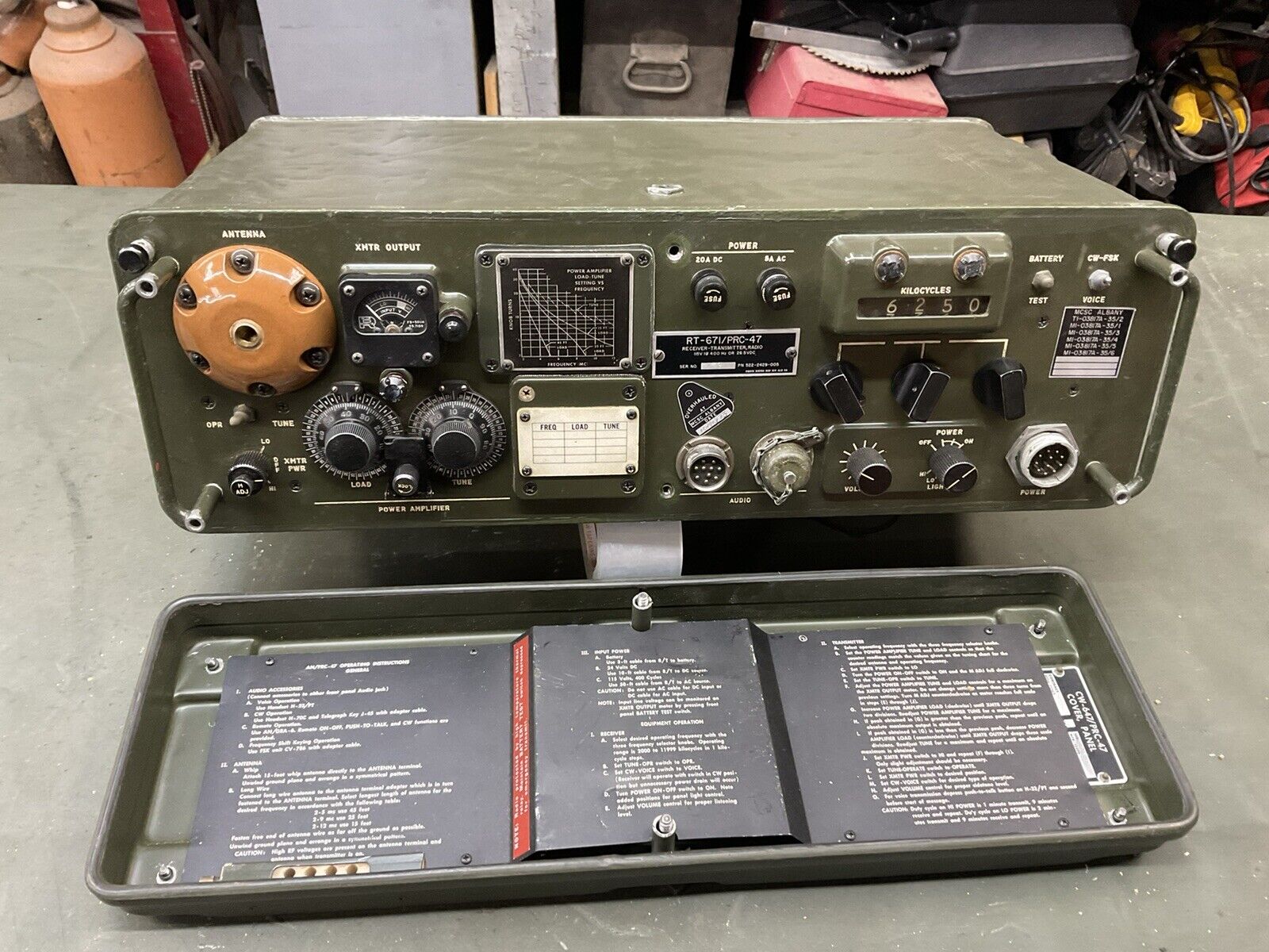 Military Radio Rt-671 Prc-47 Collins Hf Transceiver Complete