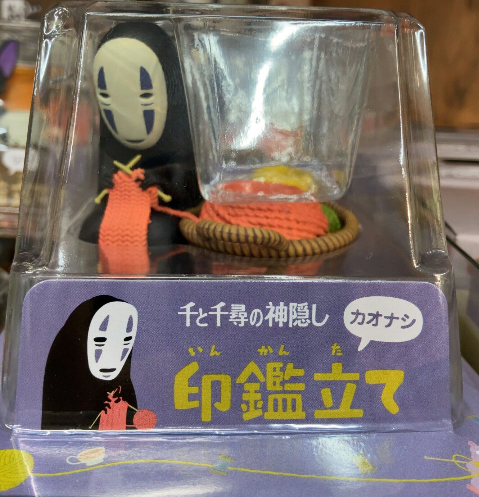 Spirited Away Figure Stamp Stand Case No Face Kaonashi Studio Ghibli New