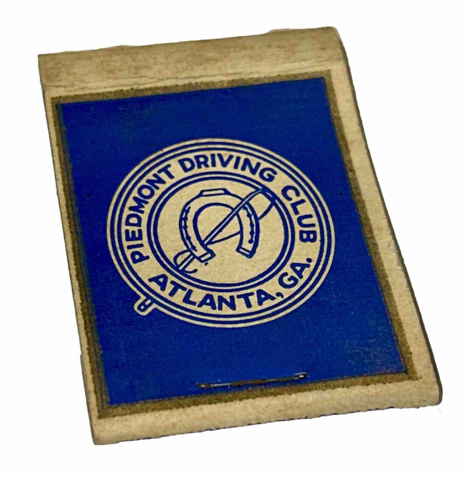 Rare Atlanta Georgia Piedmont Driving Club Diamond Quality 1930s Matchbook Vtg