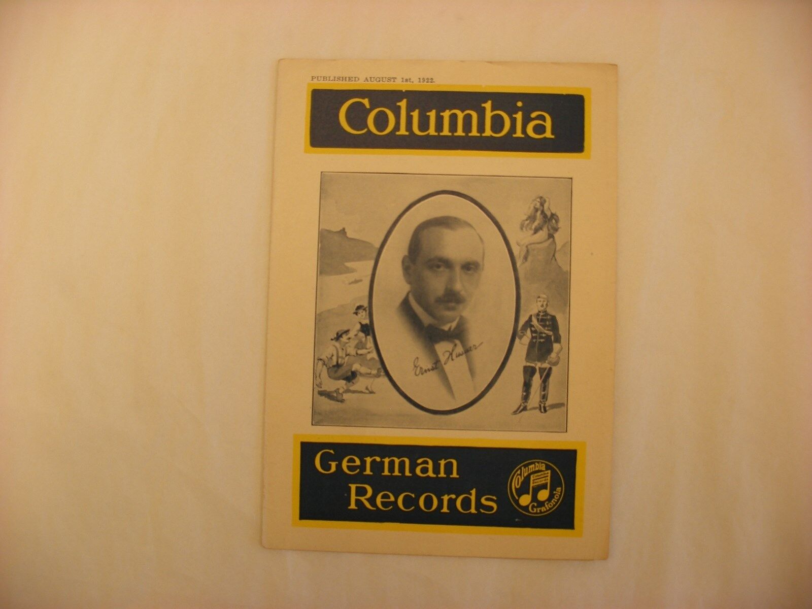 Original Columbia Phonograph Record Catalog German August, 1922 Supplement