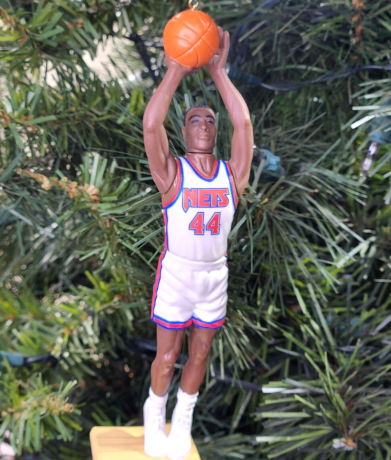 Derrick Coleman New Jersey Nets Basketball NBA Xmas Tree Ornament Holiday Jersey