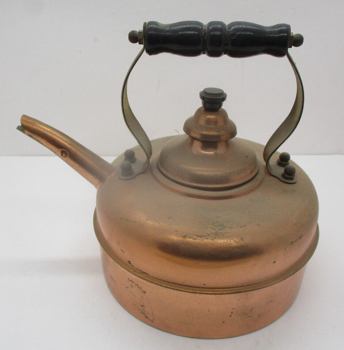 Vintage Simplex Solid Copper Teapot Tea Kettle Made In England 