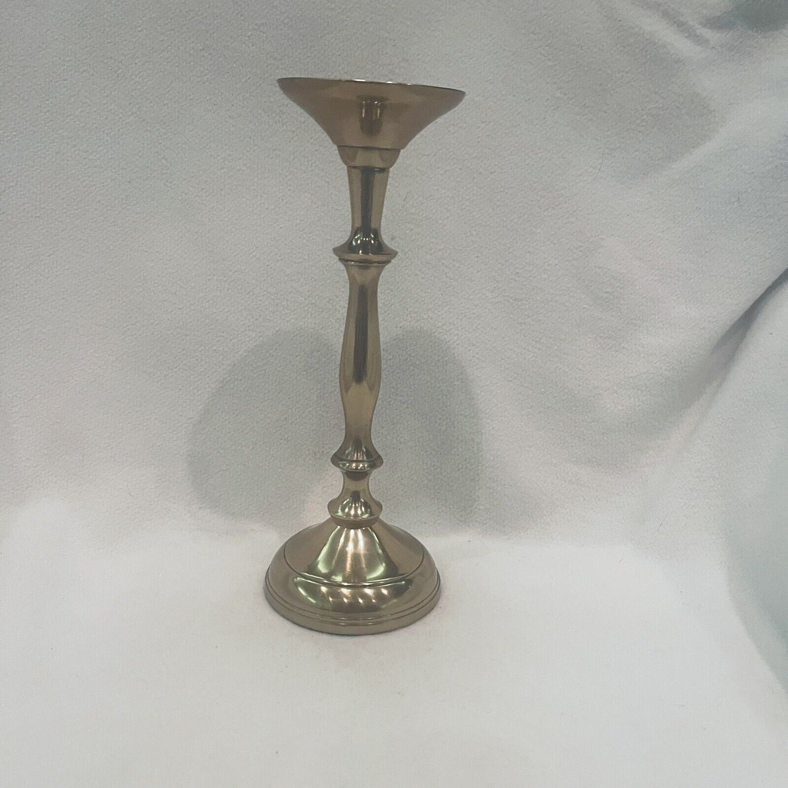 Vintage Solid Brass Candlestick Holder 10.5” Tall