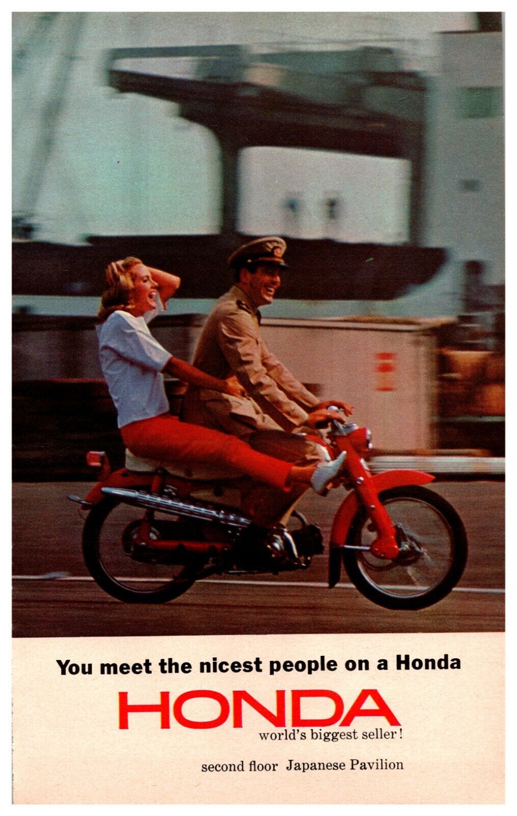 1964 Honda Motorcycle Vintage Print Ad New York World\'s Fair Japan Pavilion 