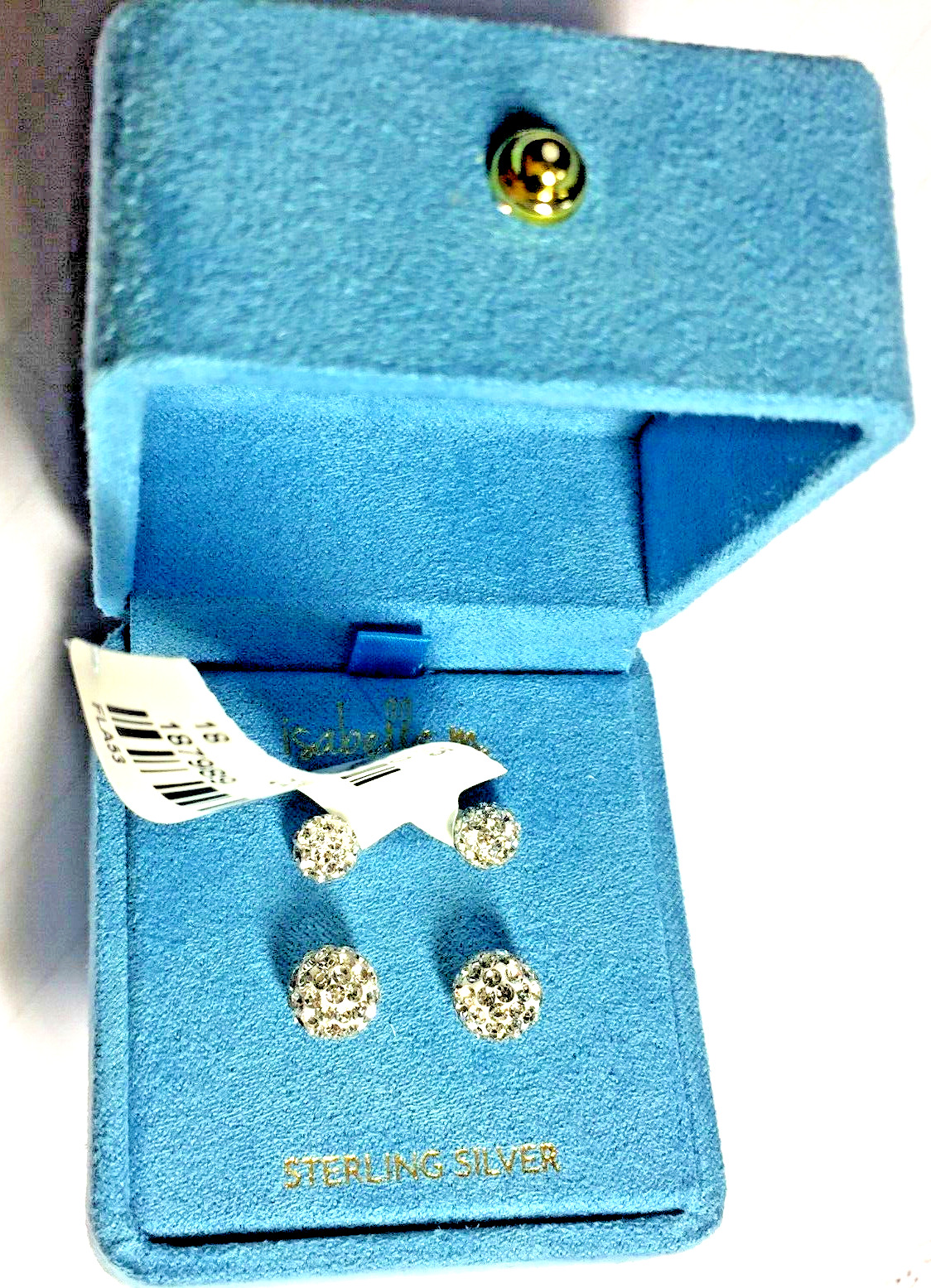 Two Sets Stud Earrings White Moissanite Diamond Cluster Stirling Silver New tags
