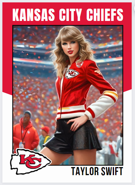 2023 Taylor Swift Future Stars Rookie Card Super Bowl Kansas City Chiefs #2