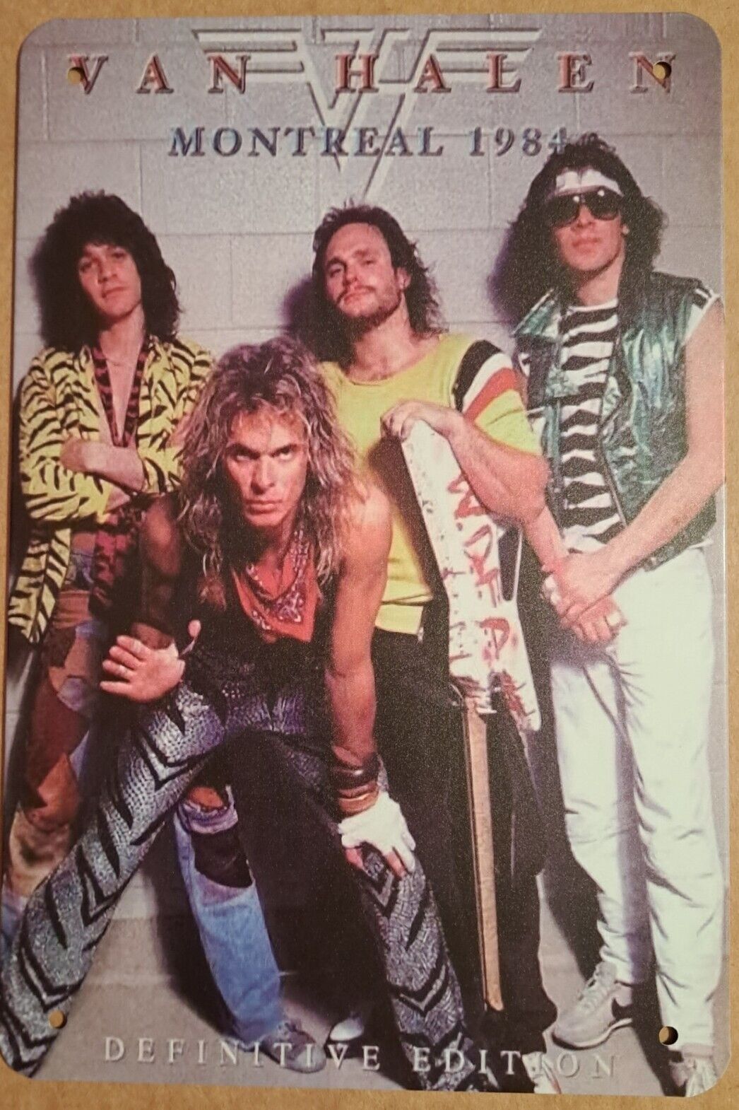 Van Halen Montreal 1984 metal hanging wall sign