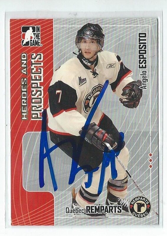 Angelo Esposito Signed 2005/06 Heroes And Prospects Card #159